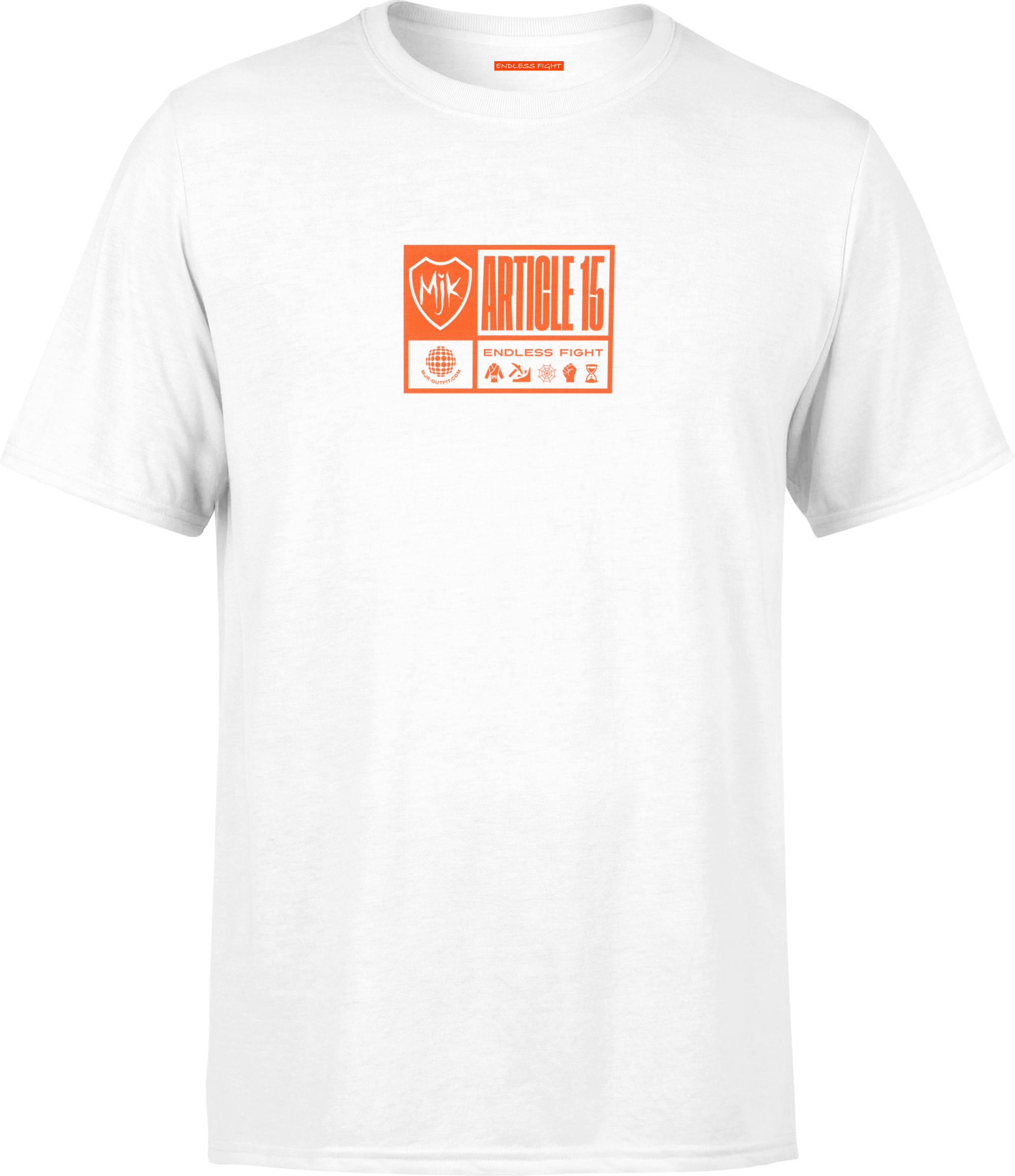 T-SHIRT "MINDSET" - Blanc/Orange/Noir