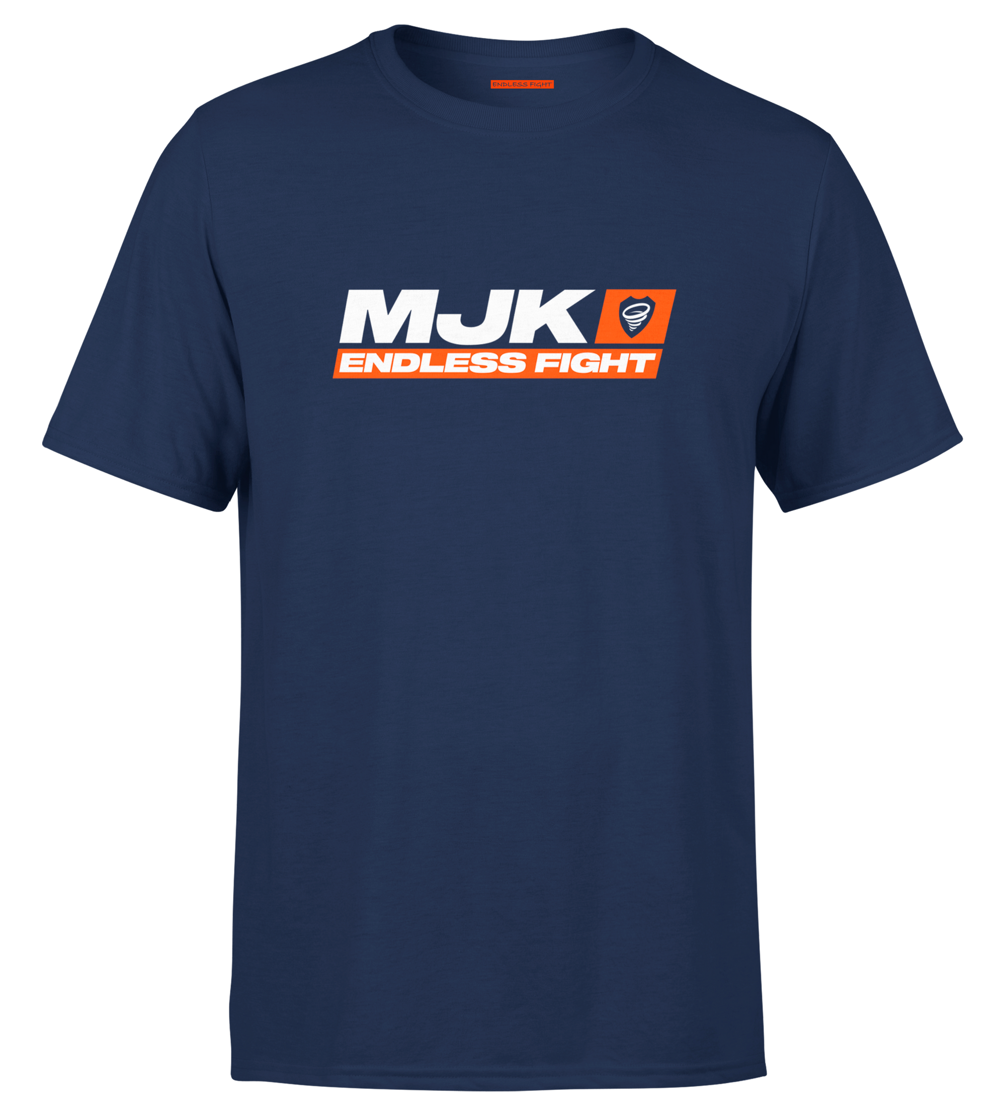T-SHIRT | "YASSINE" - Marine/Blanc/Orange