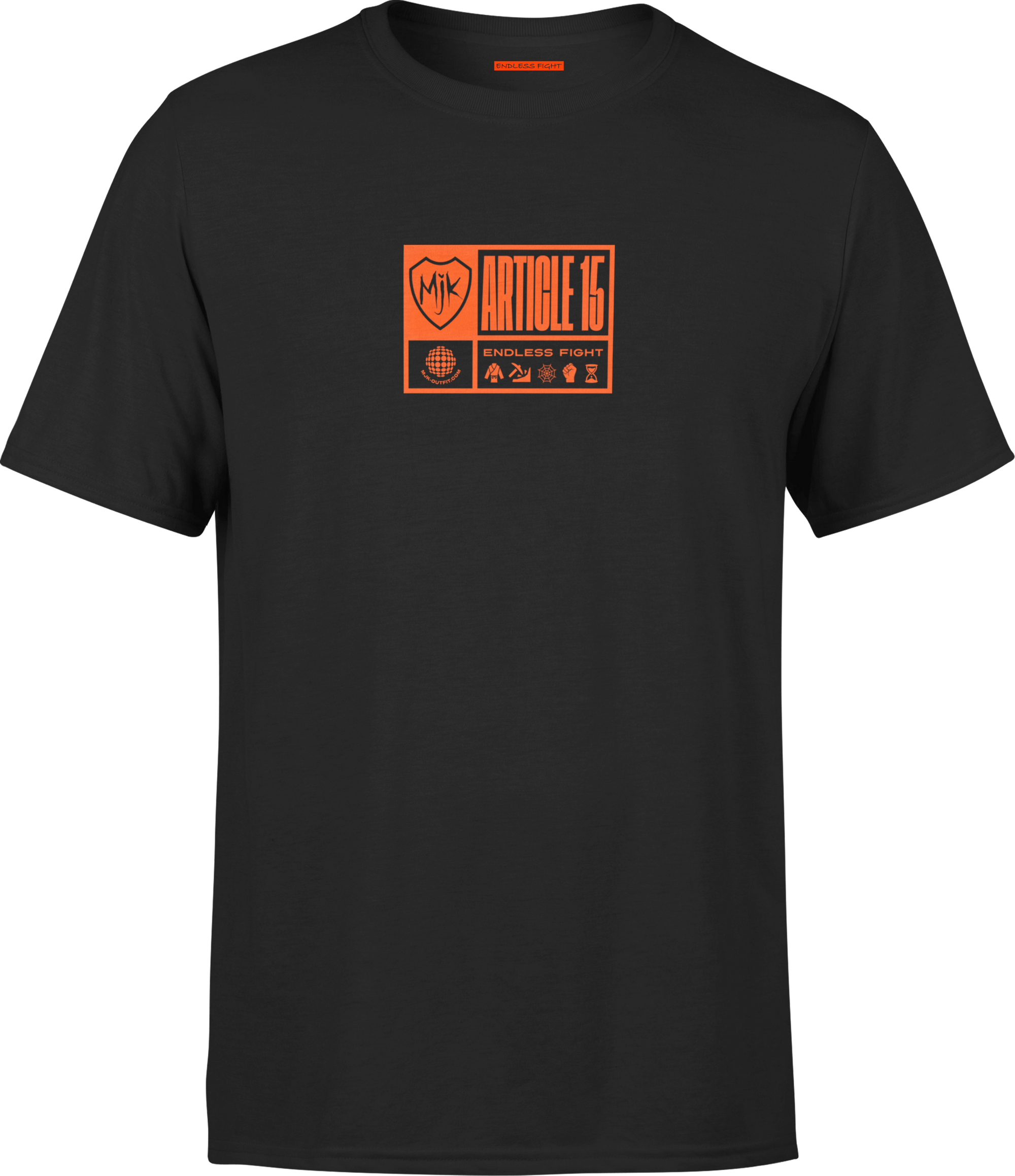 T-SHIRT "MINDSET" - Noir/Orange/Blanc