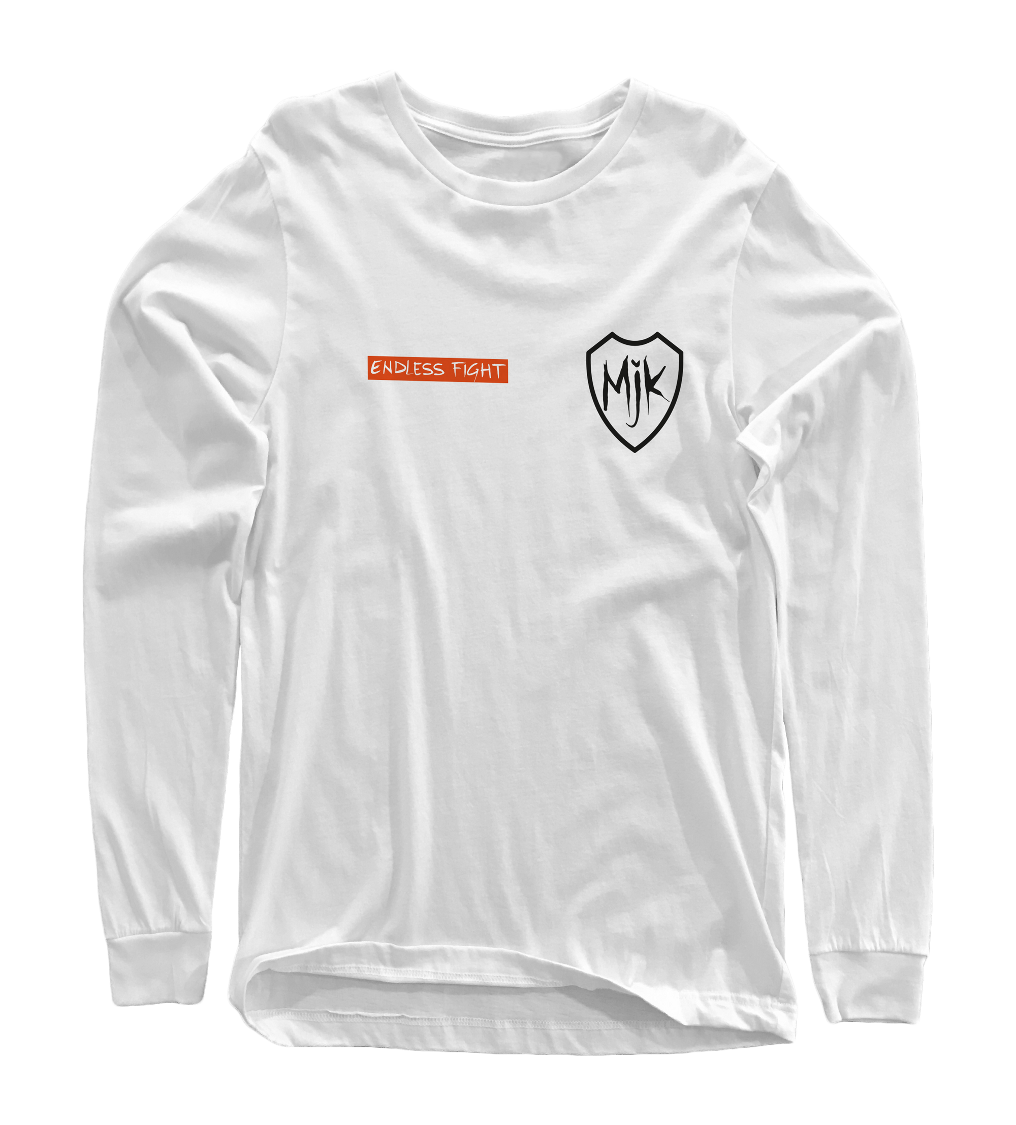 T-SHIRT MANCHES LONGUES "KENNEDY" - Blanc/Noir