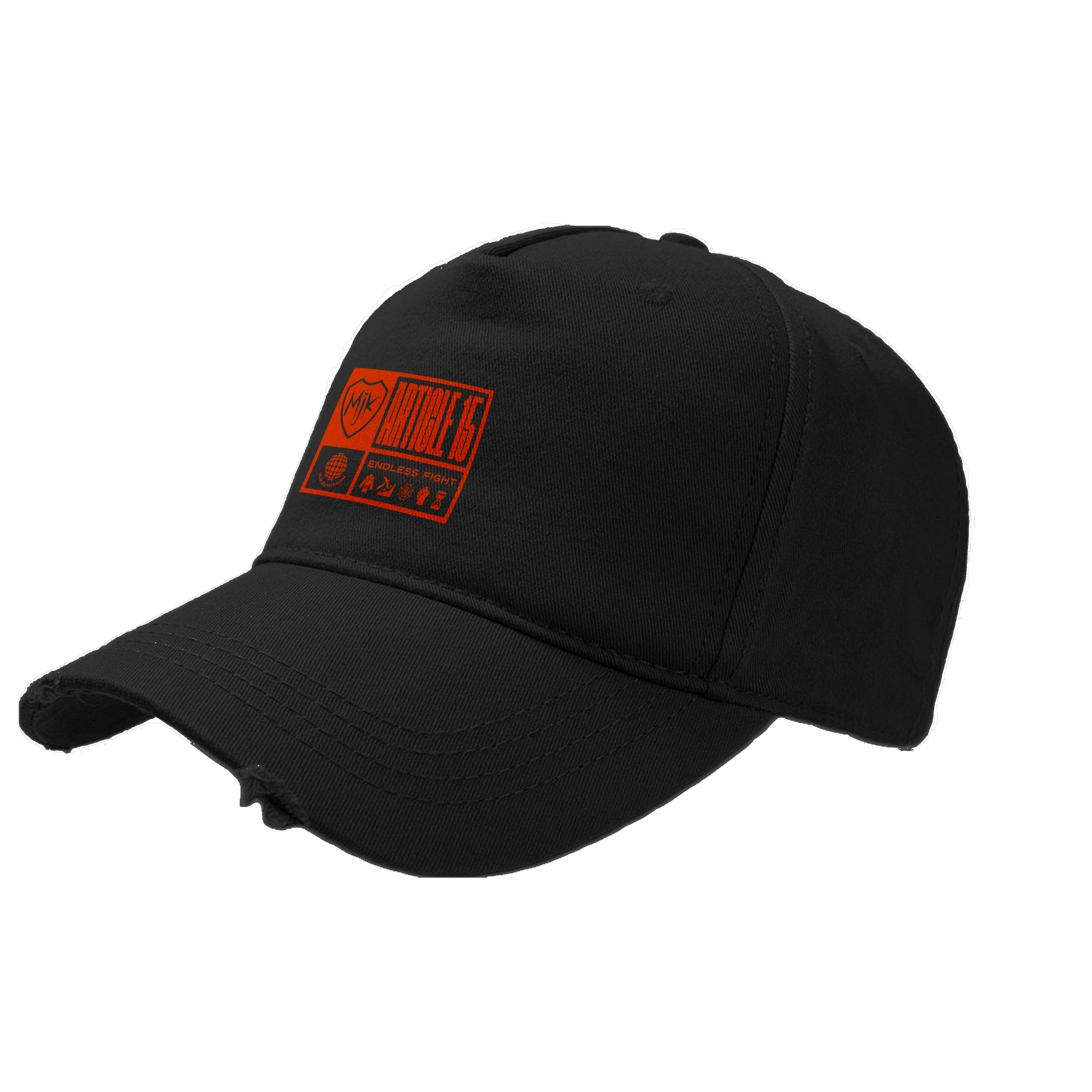CASQUETTE BASEBALL | "ARTICLE 15" - Noir/Orange