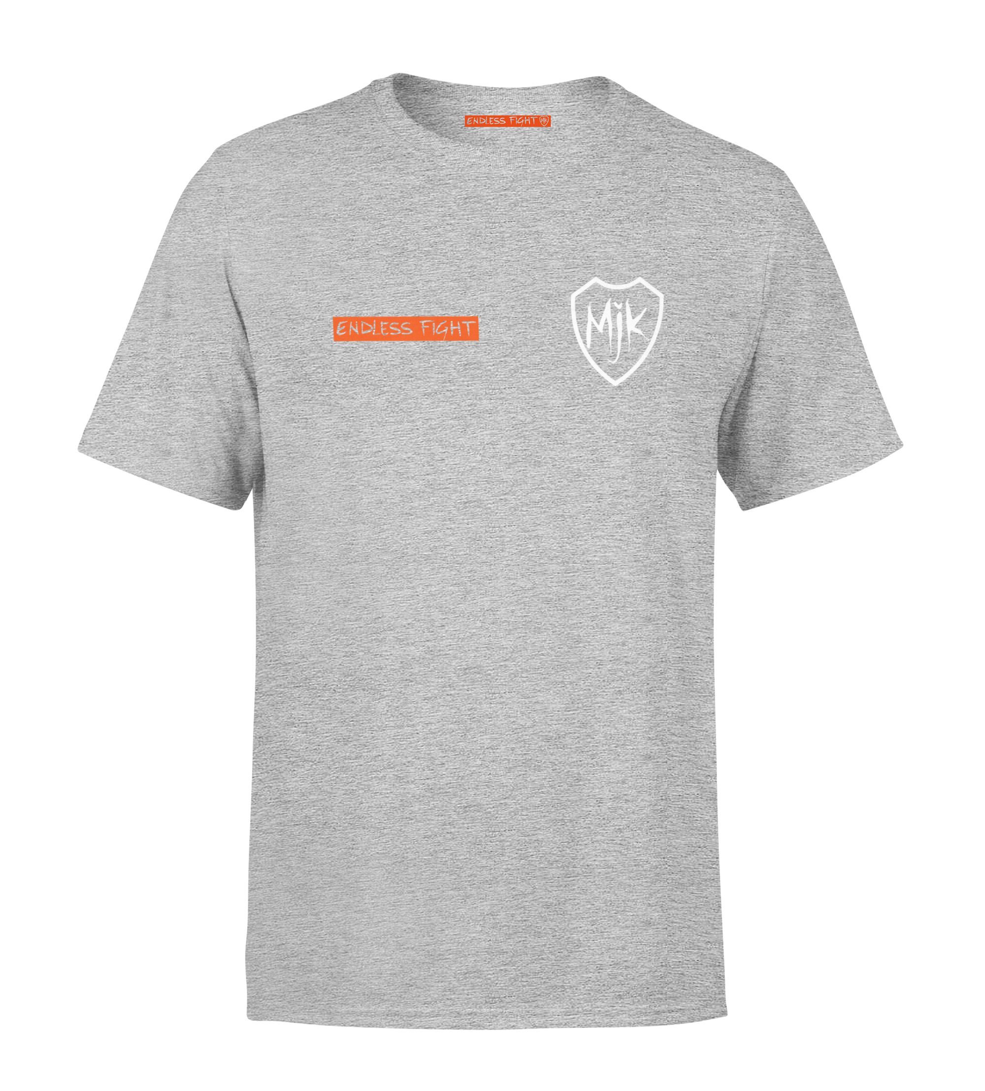 T-SHIRT | "KENNEDY" - Gris Chiné/Blanc