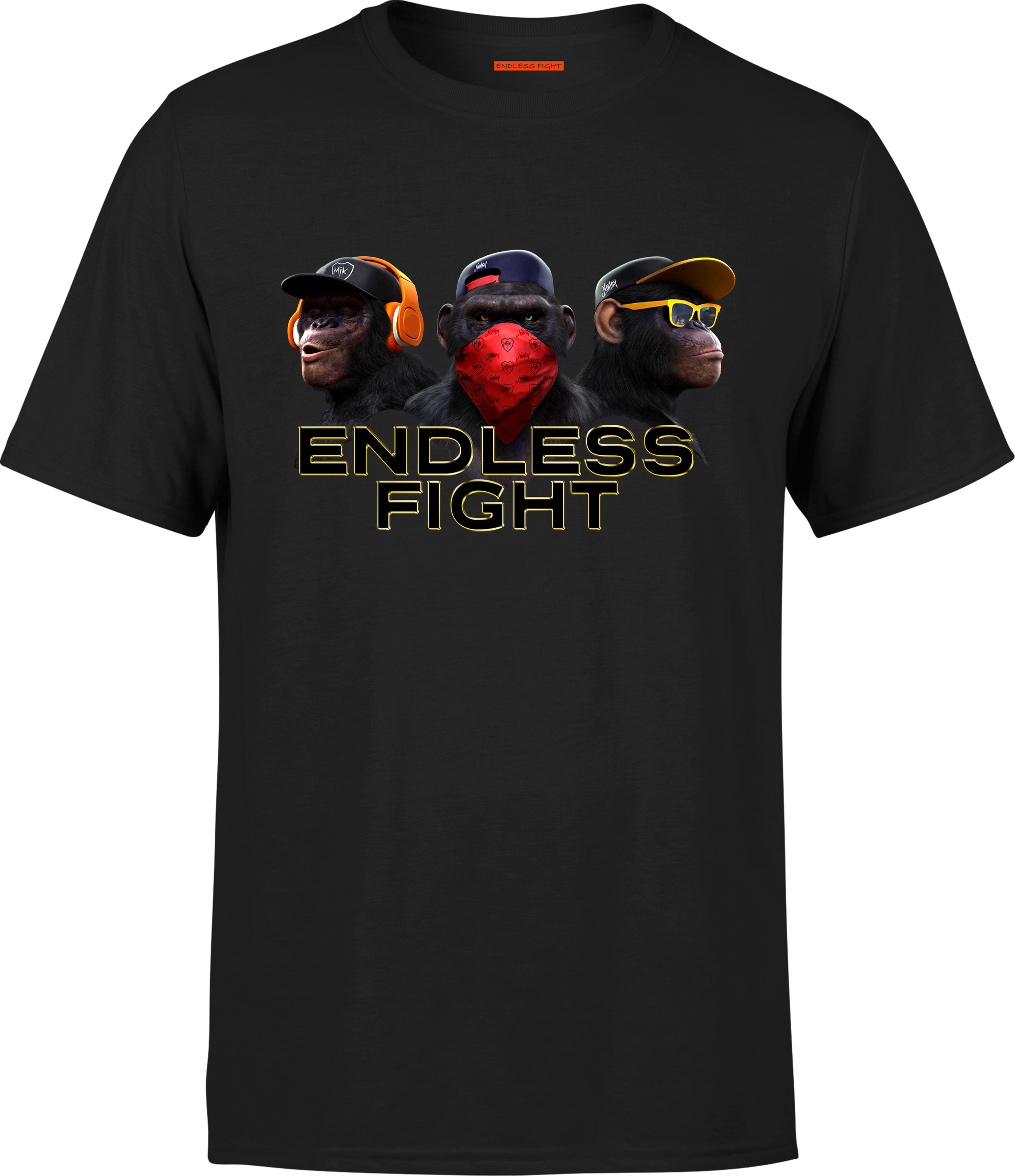 T-SHIRT | "MONKEYS" - NOIR