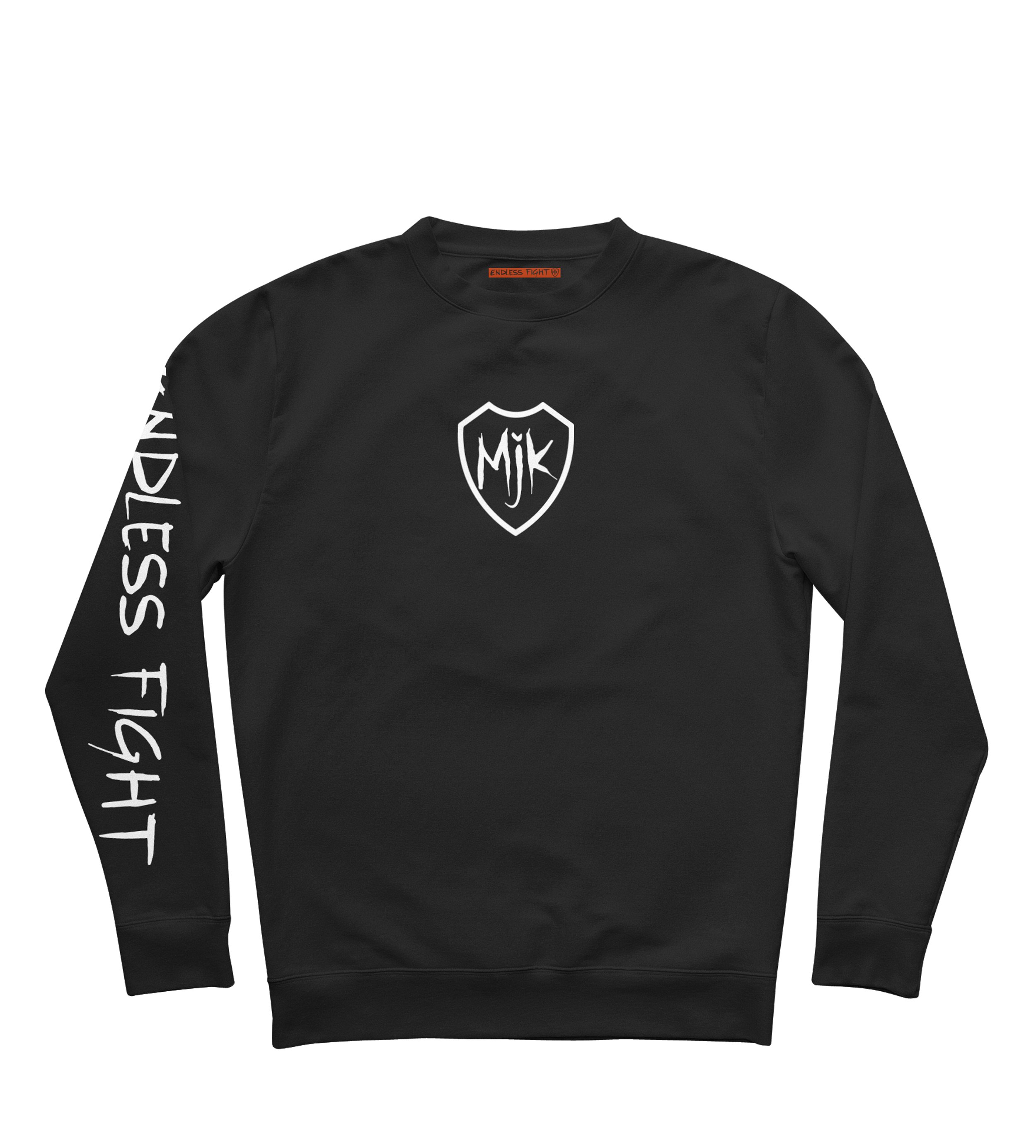 SWEAT COL ROND | P9 "MJK" - Noir/Blanc