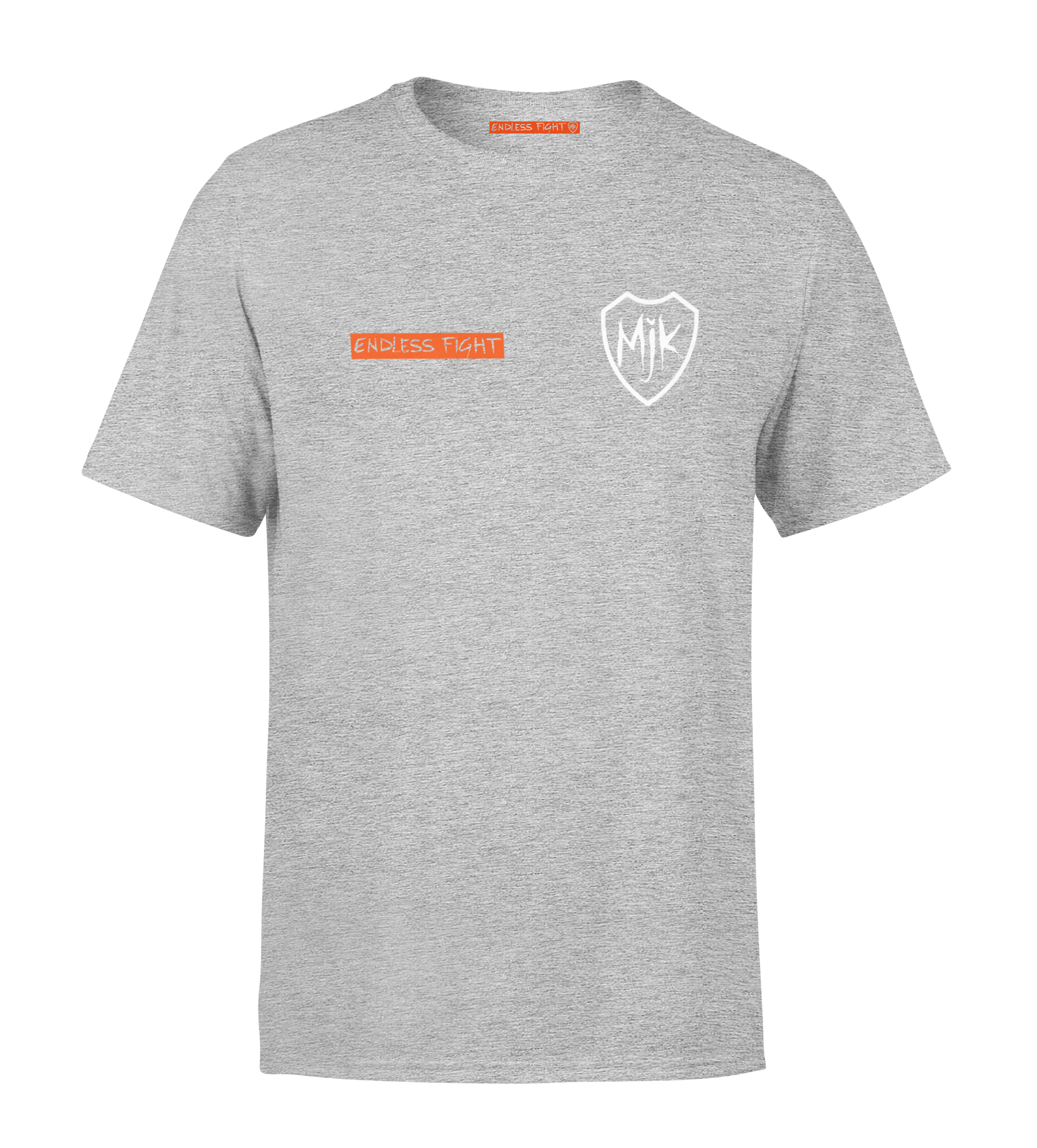 T-SHIRT | "KENNEDY" - Gris Chiné/Blanc