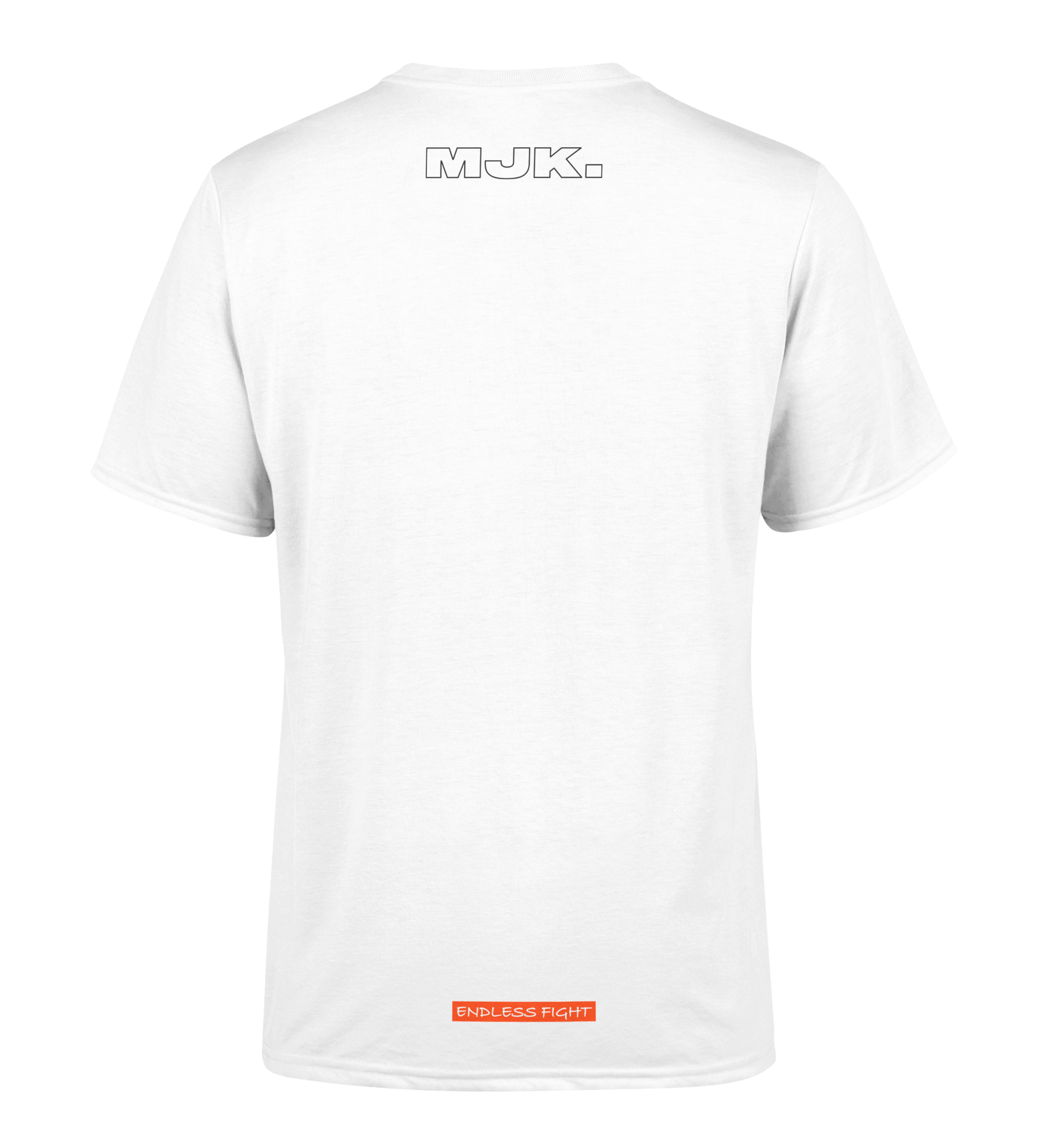 T-SHIRT | "YASSINE" - Blanc/Noir/Orange