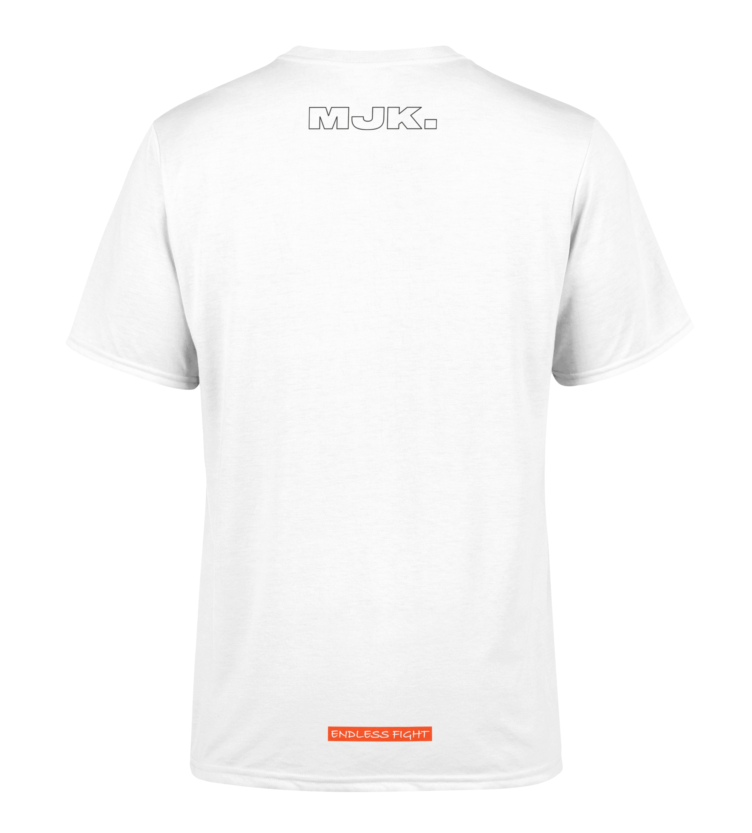 T-SHIRT | "YASSINE" - Blanc/Noir/Orange